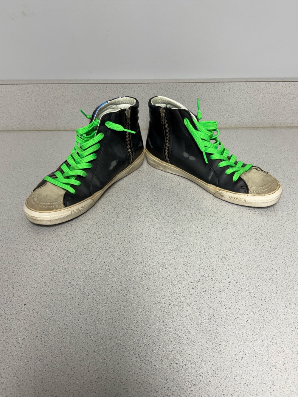 Golden Goose GGDB Slide High Top Sneakers Leopard Serape EU 38 US 8 - Picture 6 of 7